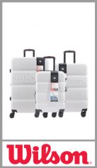 Set de 3 valijas Wilson ABS con 4 ruedas 360° y fuelle amplio