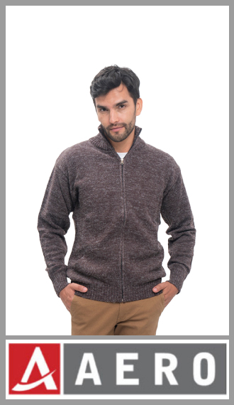 Campera Aero tejida pesada cierre completo p/hombre t M-L-XL-5-6-7 esp