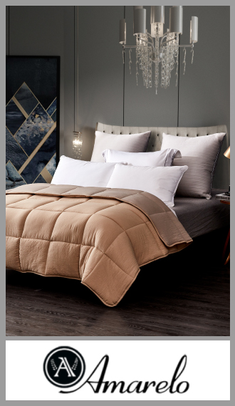 Edredón Amarelo microfibra liso reversible 2 ½ plazas