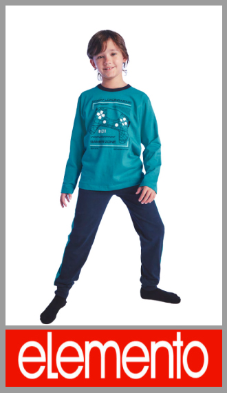 Pijama Elemento invierno varon comb m larga pant largo c/recorte 4/16