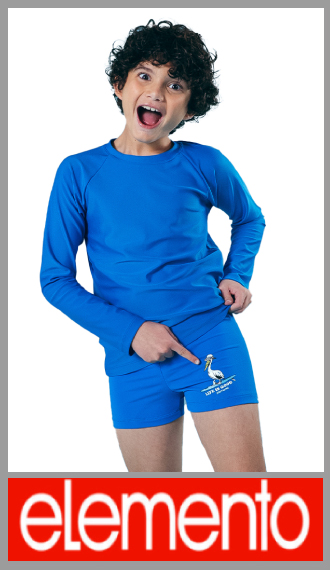 Short de baño Elemento liso c/estampa focalizada p/varon t 6/12