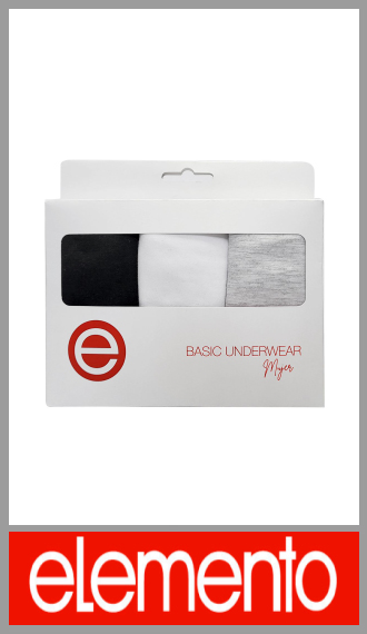 Pack Elemento por 3 tanga less regulable EN CAJITA básicas alg/lycra