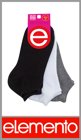 Zoquete Elemento corto algodon/lycra liso para mujer talle unico