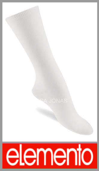 Media algodon/lycra colegial blanca media caña para nene Elemento t 1/3