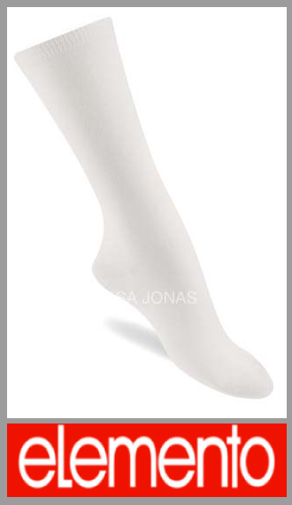 Media algodon/lycra colegial blanca media caña para nene Elemento t 4/5
