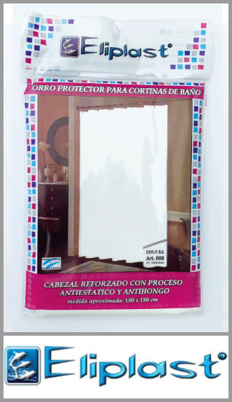Protector para cortina de baño en 30 micrones Eliplast 1.80m x 1.80m