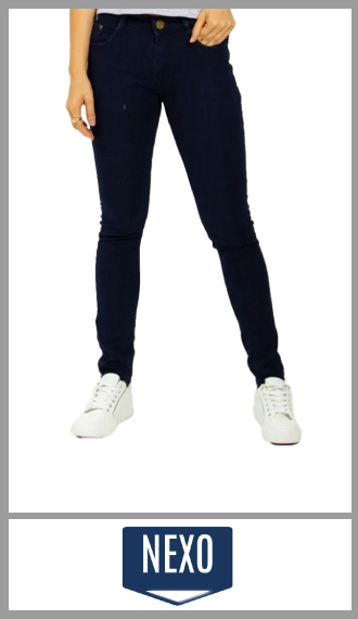 Jean Nexo slim fit elastizado chico / juvenil color celeste 5 bolsillos