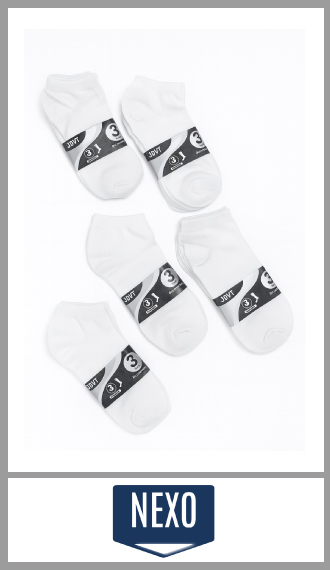 Zoquete corto blanco liso algodon/lycra para hombre Nexo talle unico