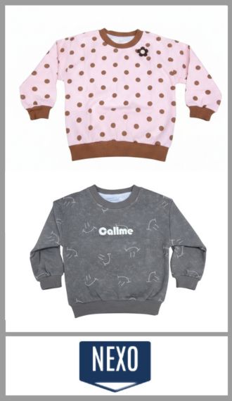 Buzo Nexo frizado estampado con puños para toddler en talles 1/5