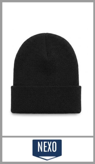 Gorro roky Nexo tejido color negro para adulto 16cm x 25cm