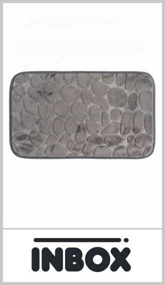 Alfombra Inbox baño calidad memory foam con relieve 40cm x 60cm