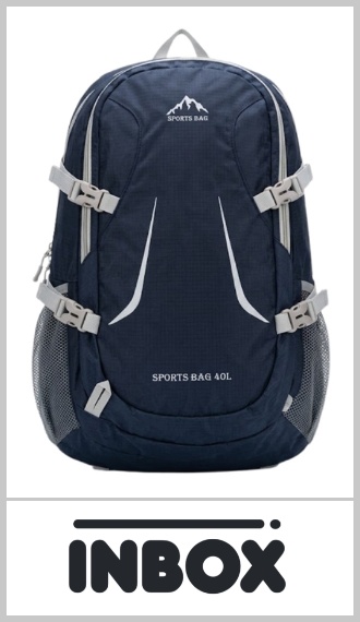 Mochila Inbox 40 litros Outdoor, medida 33cm x 50cm x 14cm