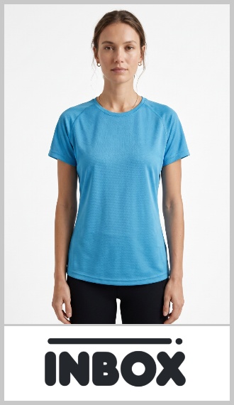 Remera deportiva en colres Inbox para mujer talles XS al 3 XL