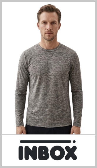 Remera manga larga deportiva Inbox hombre talles M al 2 XL