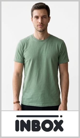 Remera Inbox urbana lisa para hombre talles M al XL