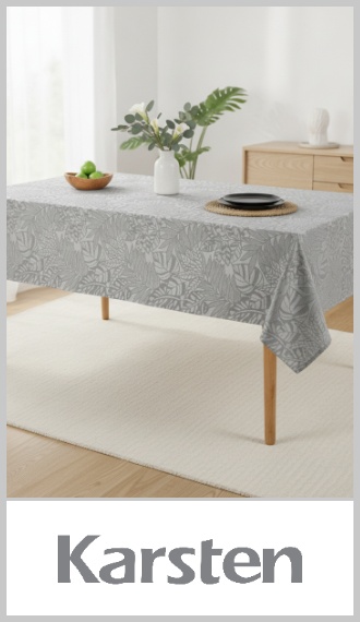 Mantel de mesa Karsten Essencia algodón / poliéster 140cm x 250cm