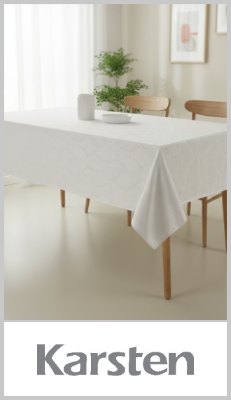 Mantel de mesa Karsten Tila jaqcuard algodón / poliéster 140cm x 210cm