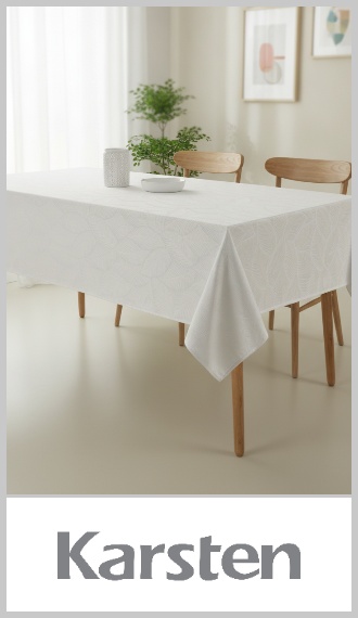 Mantel de mesa Karsten Tila jaqcuard algodón / poliéster 140cm x 210cm