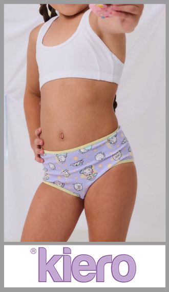 Bombacha Kiero para nena en alg/lyc estampada unicornios t 4/8