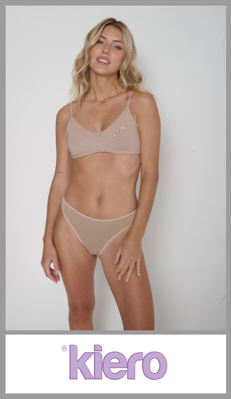 Cola less Kiero microfibra lisa rayada jakard en la tela