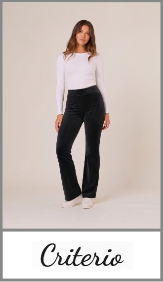 Pantalon Criterio corderoy elastirzado recto oxford p/mujer t esp 6/16