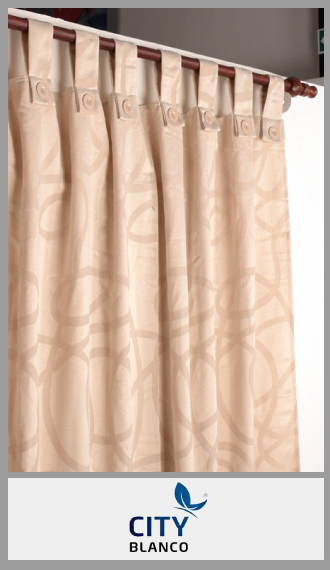 Cortina Prelista jacquard pesado, 2 paños de 1.40m x 2.20m