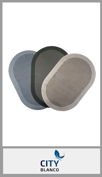 Alfombra Outlet de goma antideslizante 38cm x 50cm ovalada