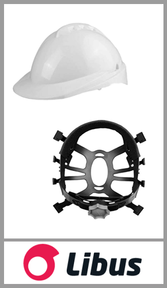 Casco Libus blanco seguridad industrial certificado + arnes reforzado
