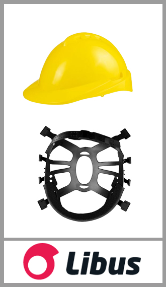 Casco Libus amarillo seguridad industrial certificado + arnes