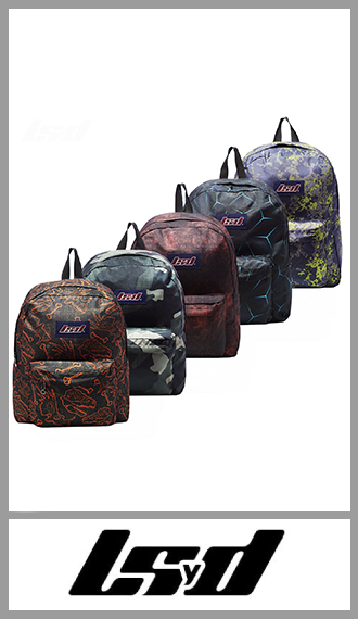 Mochila Lsd estampas surtidas Varon medida 29cm x 40cm x 12 cm