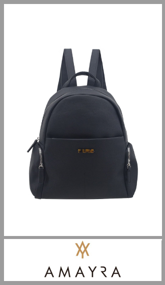Mochila de pu negra AMAYRA