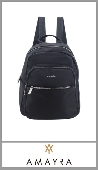 Mochila negra AMAYRA porta tablet para mujer