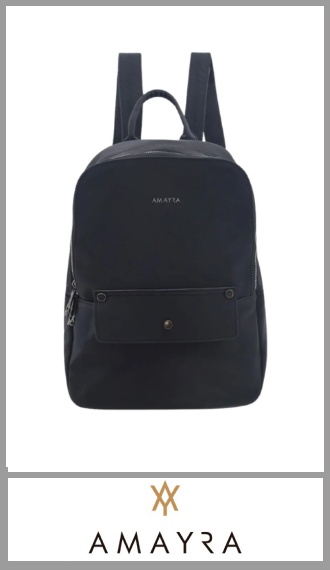 Mochila negra AMAYRA porta tablet para mujer