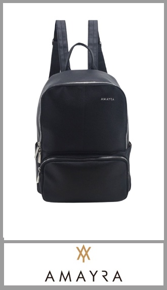 Mochila negra AMAYRA porta tablet para mujer