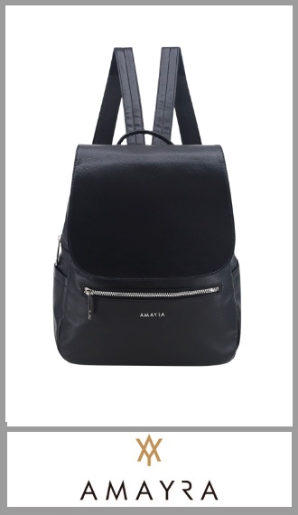 Mochila negra AMAYRA porta tablet para mujer