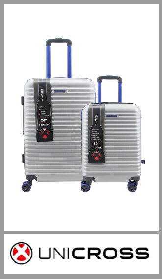 Set de 2 valijas UNICROSS ABS 20 y 24 pulgadas con fuelle
