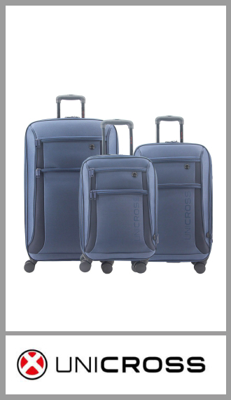 Set de 3 valijas Unicross semi rígidas 20, 24 y 28 pulgadas