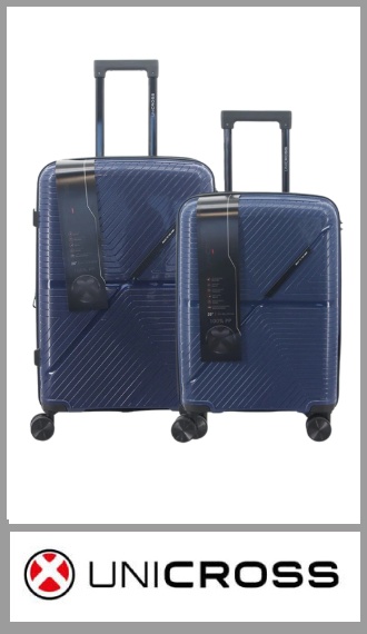 Set de 2 valijas UNICROSS PP 20 y 24 pulgadas con fuelle