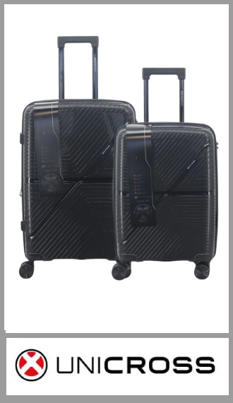 Set de 2 valijas UNICROSS PP 20 y 24 pulgadas con fuelle