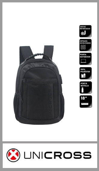 Mochila premium Unicross 32cm x 46cm x 13cm