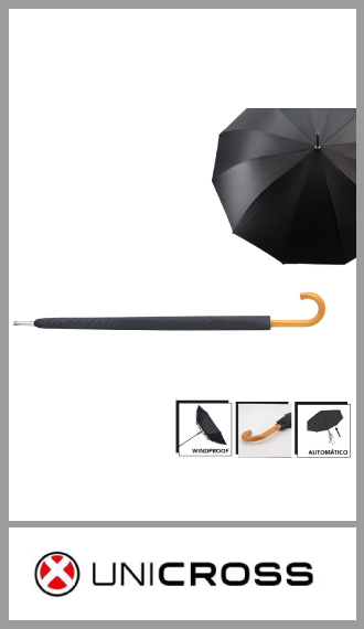 Praguas largo Unicross liso para hombre mango de madera