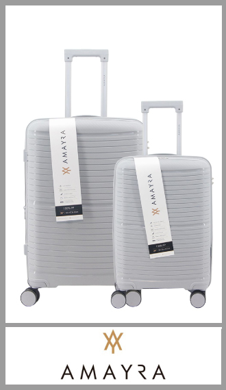 Set de 2 valijas Amayra rígidas PP 360° 20 y 24 pulgadas