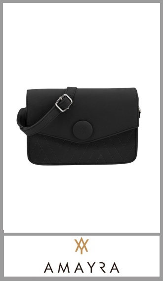 Cartera Morral de PU negra Amayra para mujer