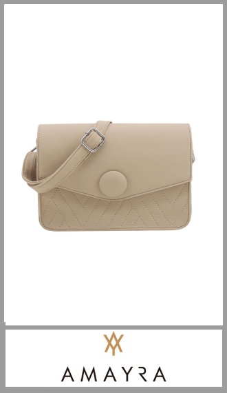 Cartera Morral de PU camel Amayra para mujer