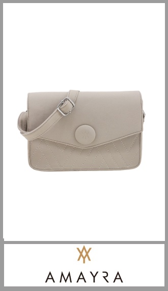 Cartera Morral de PU gris claro Amayra para mujer