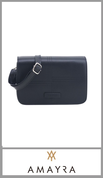 Cartera Morral de PU negra Amayra para mujer