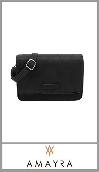 Cartera Morral de PU negra Amayra para mujer