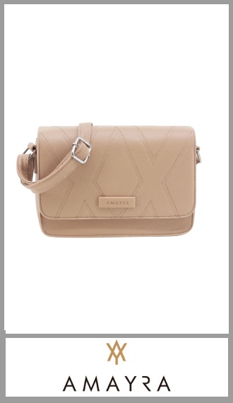 Cartera Morral de PU camel Amayra para mujer