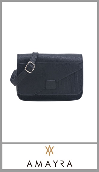 Cartera Morral de PU negra Amayra para mujer