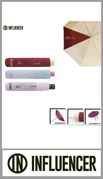 Paraguas automatico mini INFLUENCER Mujer con mango plastico